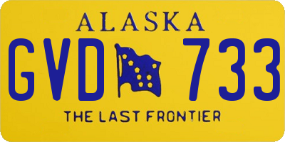 AK license plate GVD733