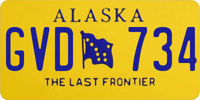 AK license plate GVD734