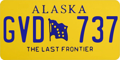 AK license plate GVD737