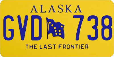 AK license plate GVD738