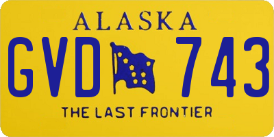 AK license plate GVD743