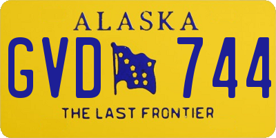 AK license plate GVD744