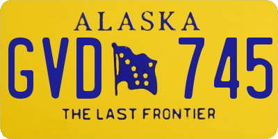 AK license plate GVD745