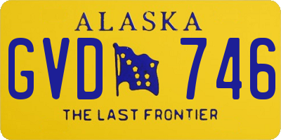 AK license plate GVD746