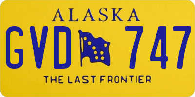 AK license plate GVD747