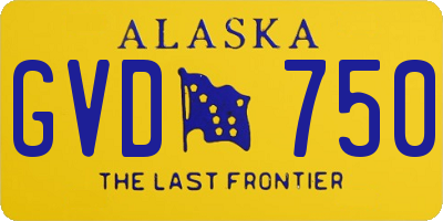 AK license plate GVD750