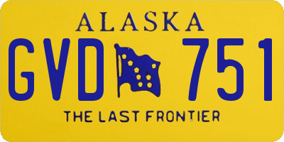 AK license plate GVD751