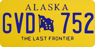 AK license plate GVD752