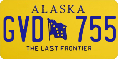 AK license plate GVD755