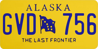 AK license plate GVD756