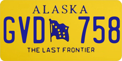 AK license plate GVD758