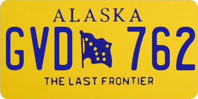 AK license plate GVD762