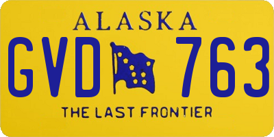 AK license plate GVD763