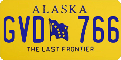 AK license plate GVD766