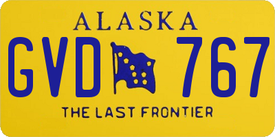 AK license plate GVD767