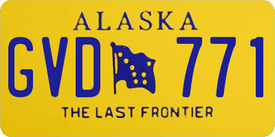 AK license plate GVD771