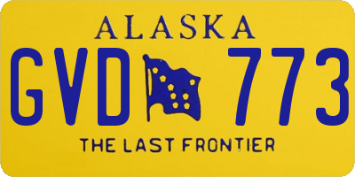 AK license plate GVD773