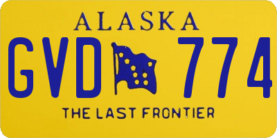 AK license plate GVD774