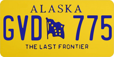 AK license plate GVD775