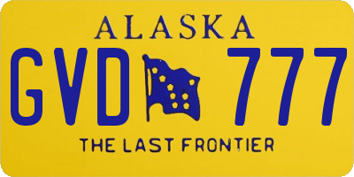 AK license plate GVD777