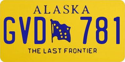 AK license plate GVD781