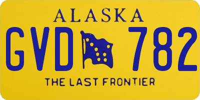 AK license plate GVD782