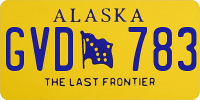 AK license plate GVD783