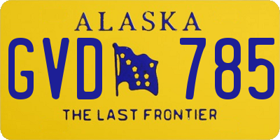 AK license plate GVD785