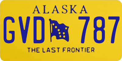 AK license plate GVD787