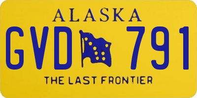 AK license plate GVD791