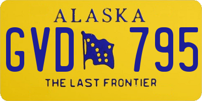 AK license plate GVD795