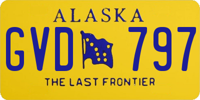 AK license plate GVD797