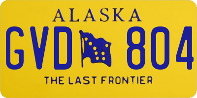 AK license plate GVD804