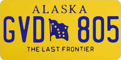 AK license plate GVD805