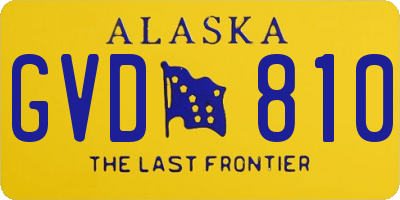 AK license plate GVD810