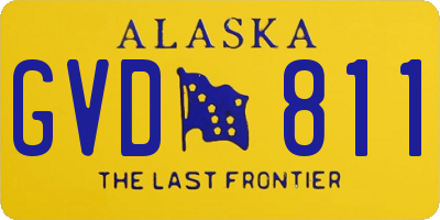 AK license plate GVD811