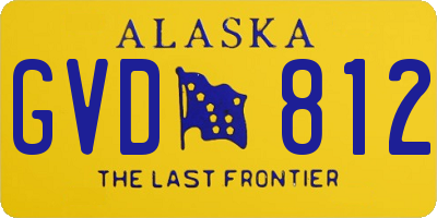 AK license plate GVD812