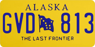 AK license plate GVD813