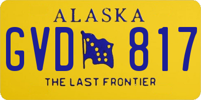 AK license plate GVD817