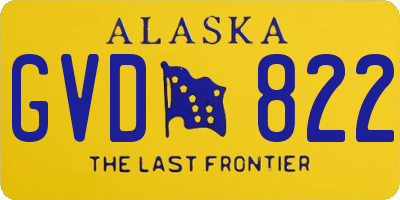 AK license plate GVD822