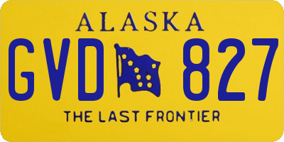 AK license plate GVD827