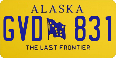 AK license plate GVD831