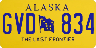 AK license plate GVD834