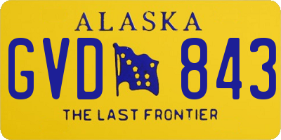 AK license plate GVD843