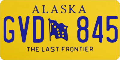 AK license plate GVD845