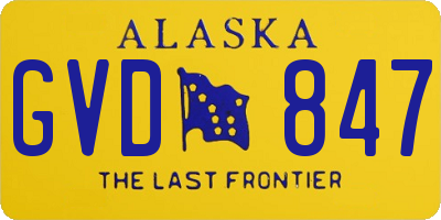 AK license plate GVD847