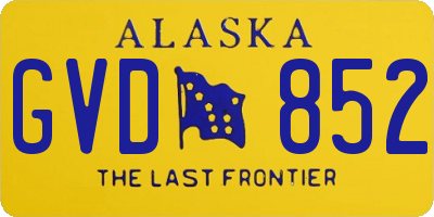 AK license plate GVD852