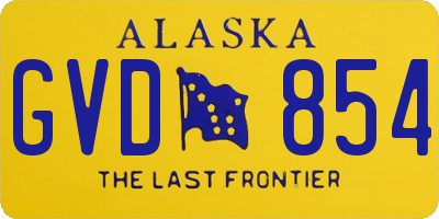 AK license plate GVD854