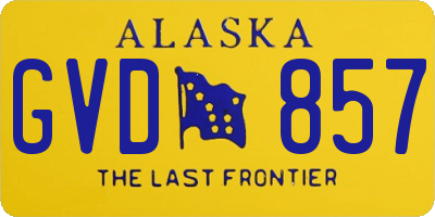 AK license plate GVD857