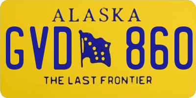 AK license plate GVD860